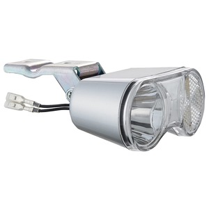 【努力特価】パナソニック(Panasonic) LEDハブダイナモ専用ライト バスケット下取付タイプ 自転車 シルバー/ブラック W91×D61×H39mm NSKL146