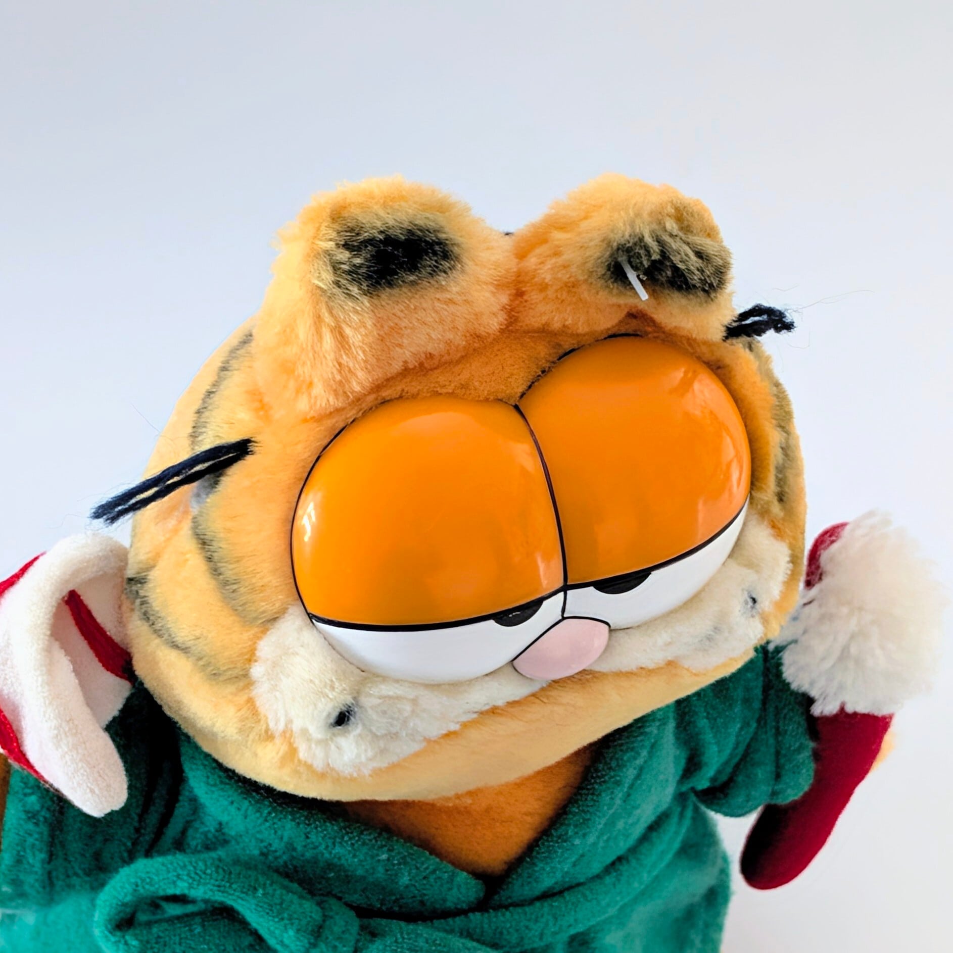 ☆ VINTAGE 1980年代初期 ☆【 Garfield ( ガーフィールド ) 】『 Zzz... オヤスミ歯磨きガーフィールド 』ぬいぐるみ プラッシュ plush 1980年代年製 〚アメリカン雑貨 アメトイ〛