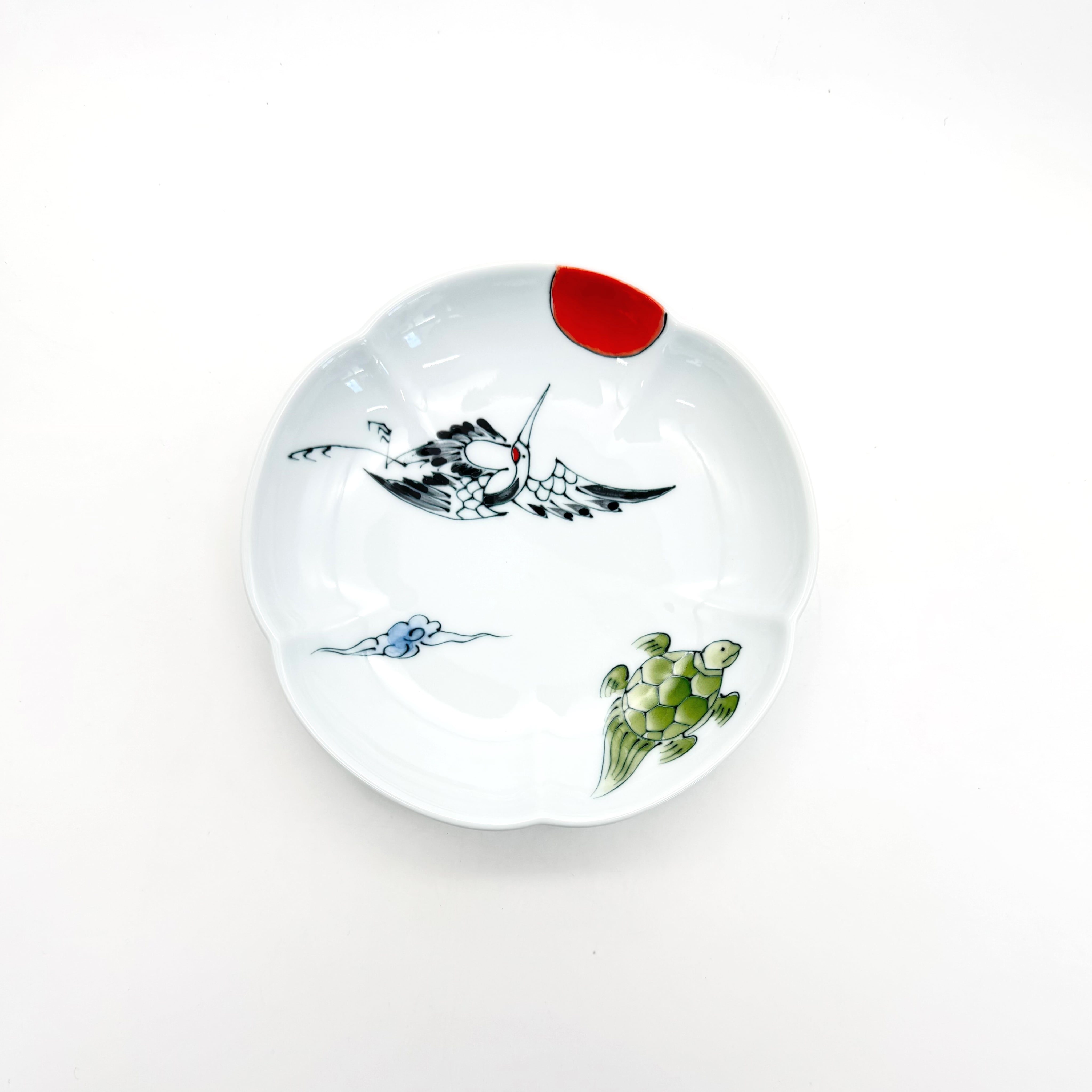 鶴亀 花形皿 小 | 24to3［西富陶磁器オンラインストア 有田焼・波佐見焼］