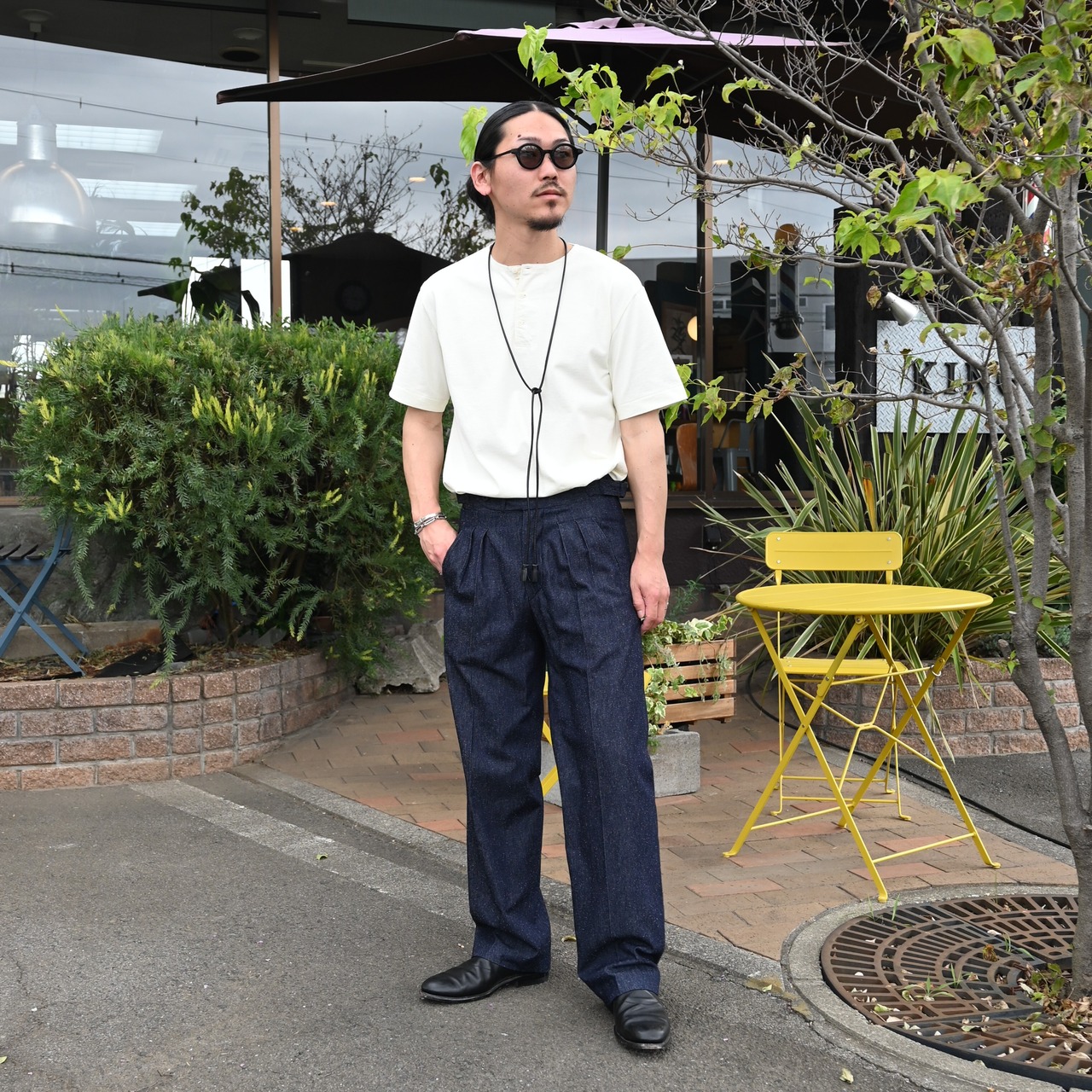 OLD JOE(オールドジョー)高島ちぢみ半袖シャツスタイル