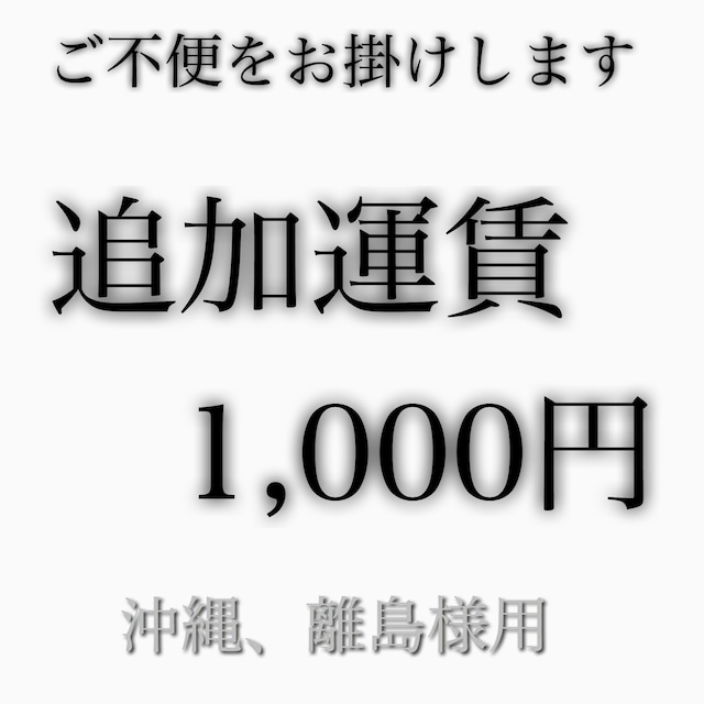 沖縄、離島様追加運賃