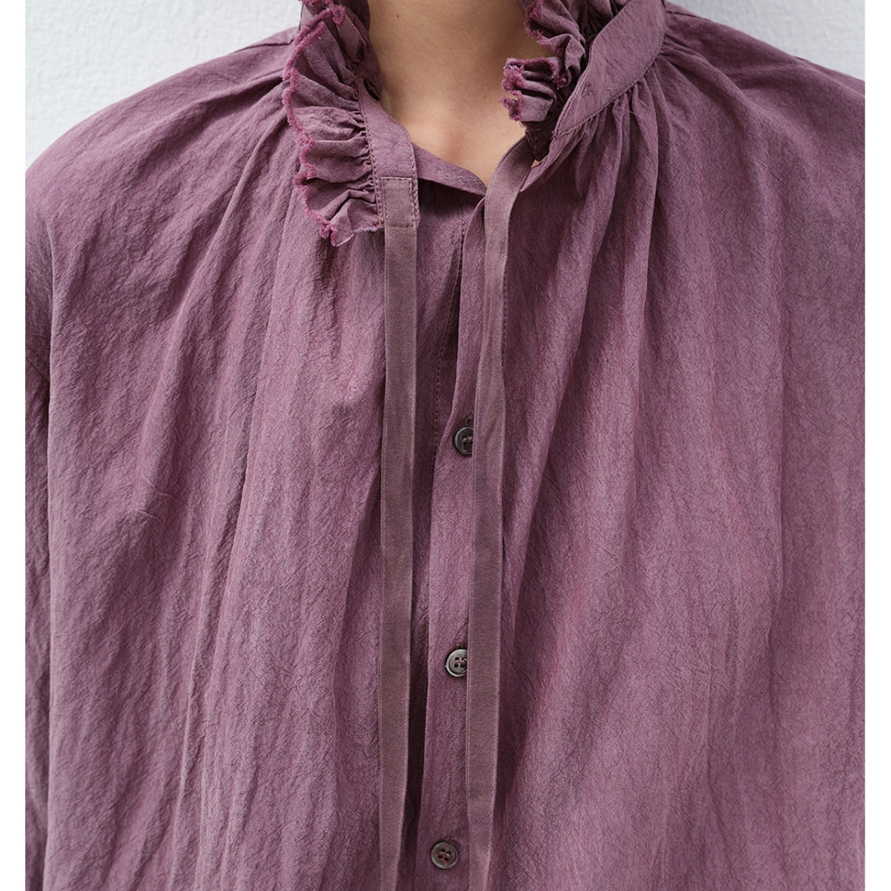 Frill Neck Shirt T4259