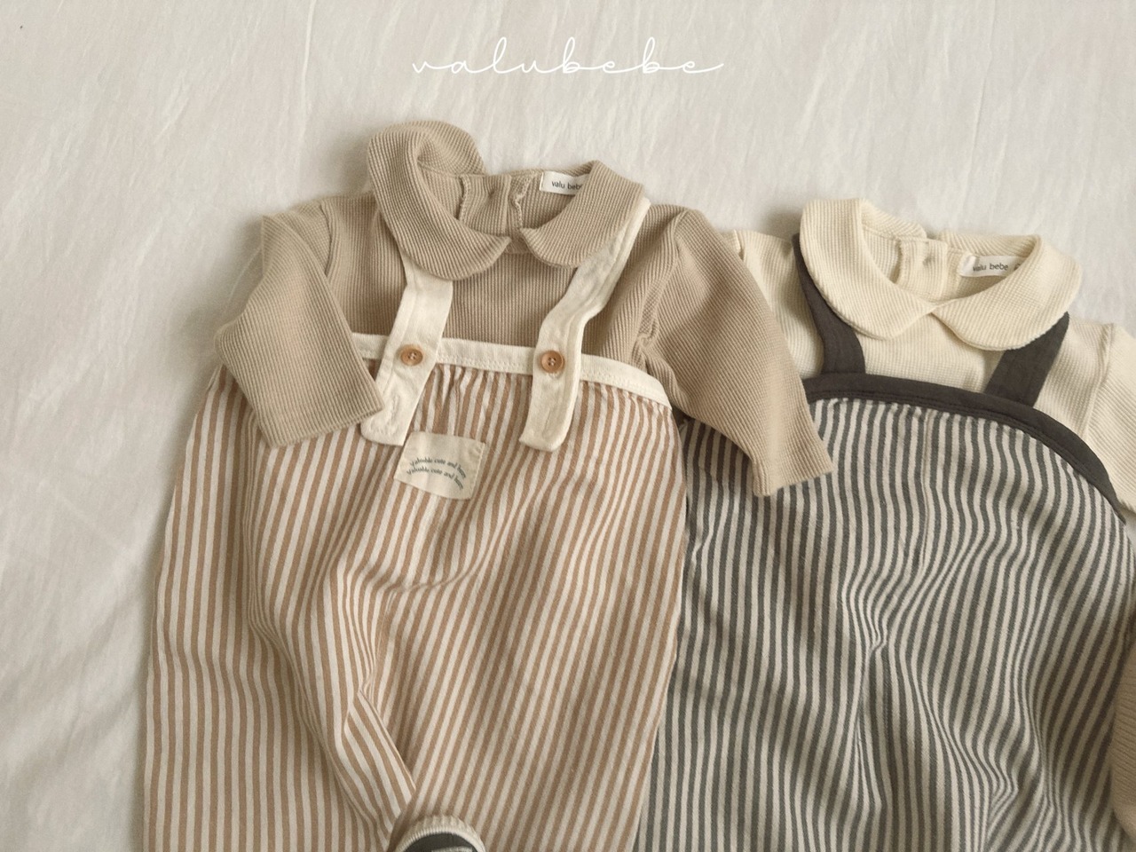 【valu bebe】ワッフルカラーカットソー ベージュ 60~80cm 240840 - 6