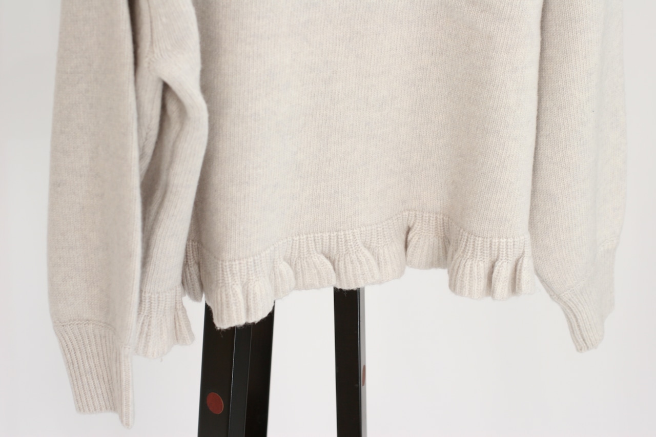 【ROBE de PEAU】Skipper frill knit pullover(RS028)