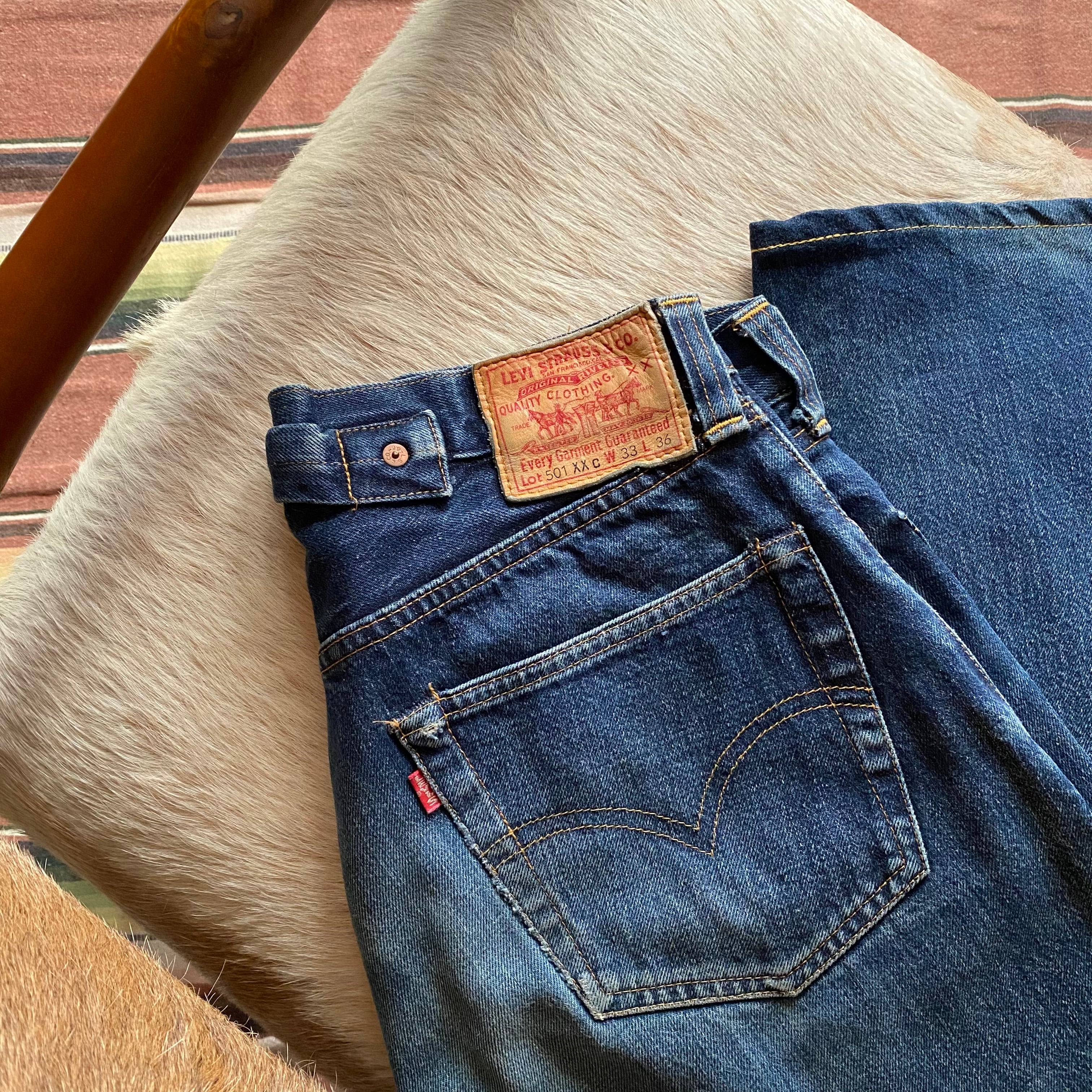 米国製LEVI`S リーバイス 501XX BIG E 555 バレンシア製36 Levi's