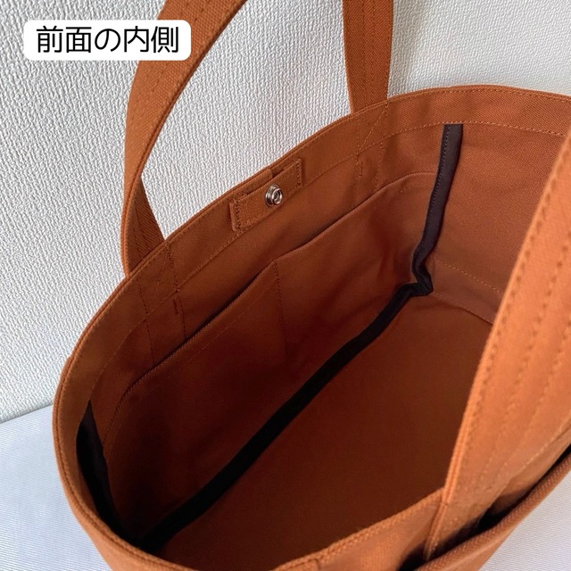 【全6色】「軽いボックストート」横長サイズ／アルマダ8号帆布【受注制作】