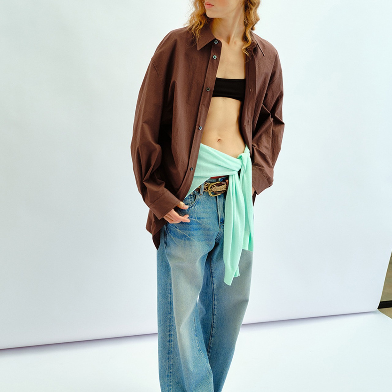 Oversized  Shirt 【4color】 T4352