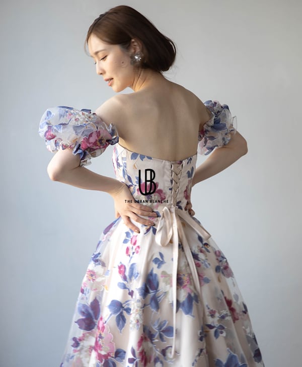 NEW】【THE URBAN BLANCHE ORIGINAL 】 2WAY 花柄 カラードレス NEW】【THE URBAN BLANCHE ORIGINAL 】 2WAY 花柄 カラードレス
