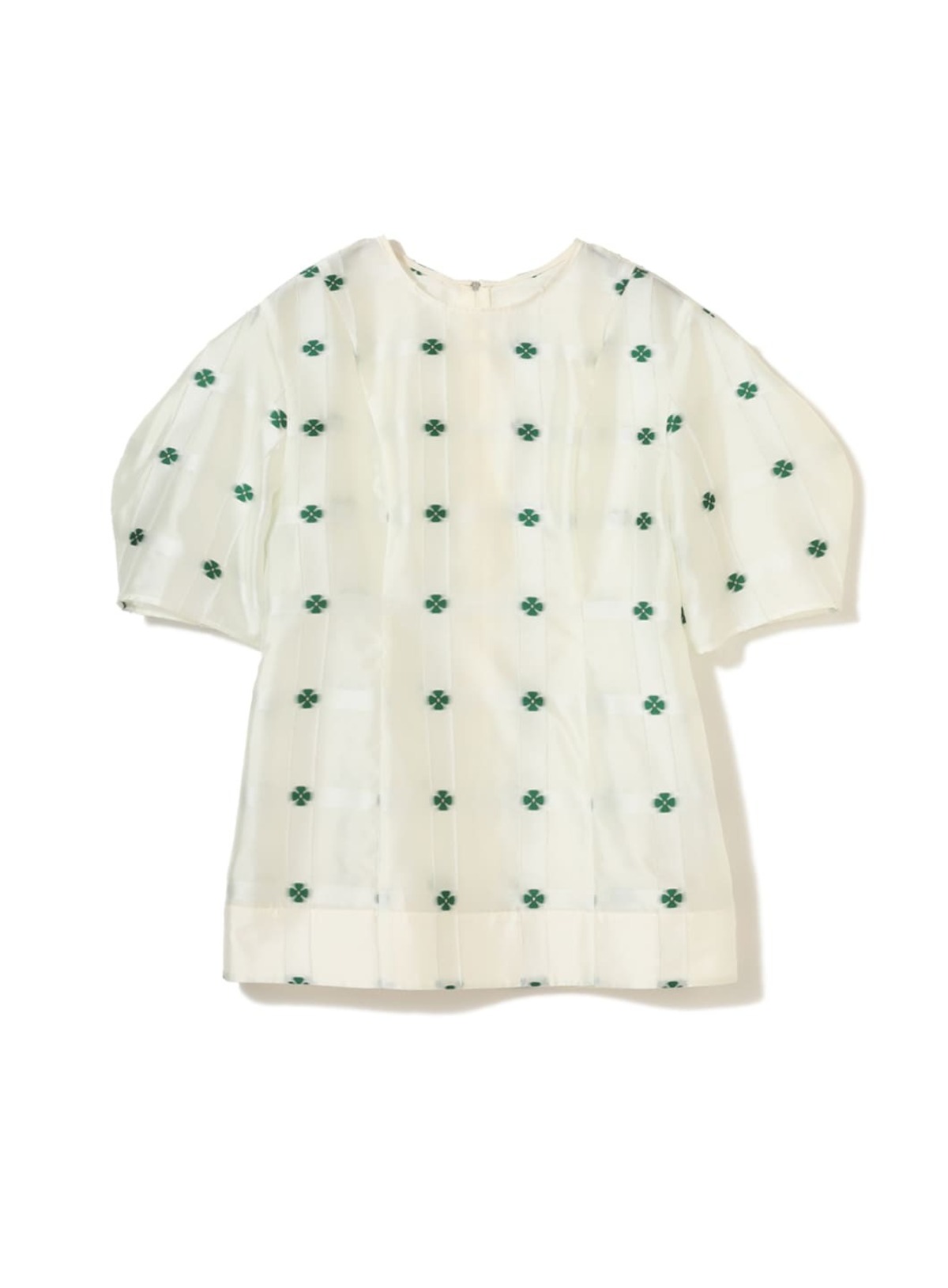 新品】COEL小花チェックジャガードブラウス