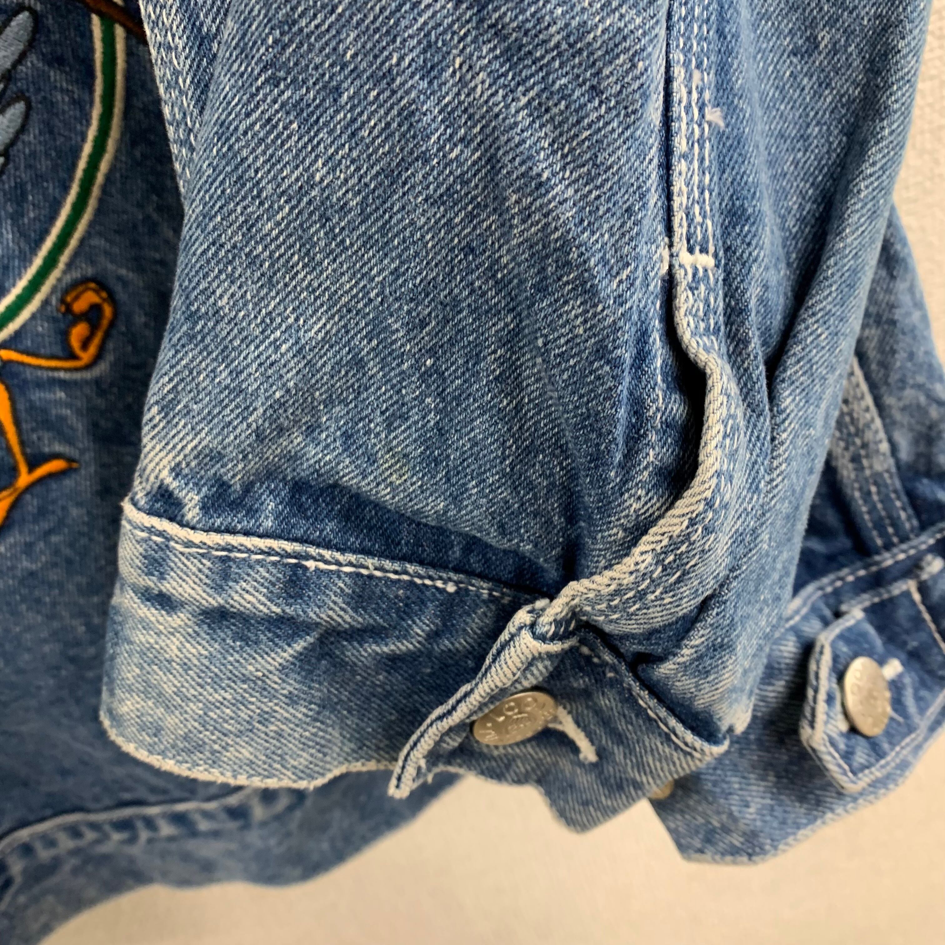 90s- ルーニーテューンズ デニムジャケット フード付き キャラクター ...