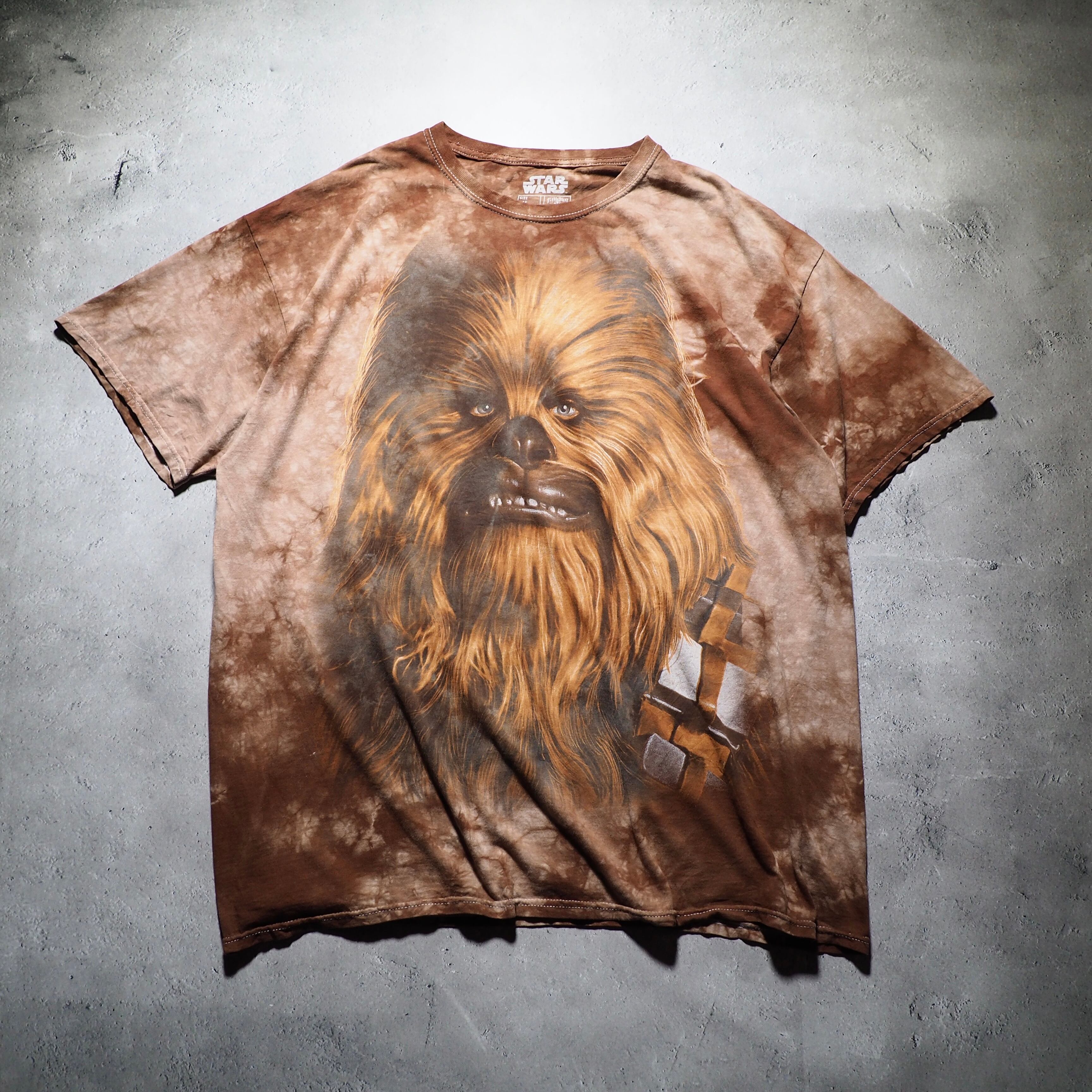 ” STARWARS - Chewbacca ” printed × overdye loose silhouette Tee