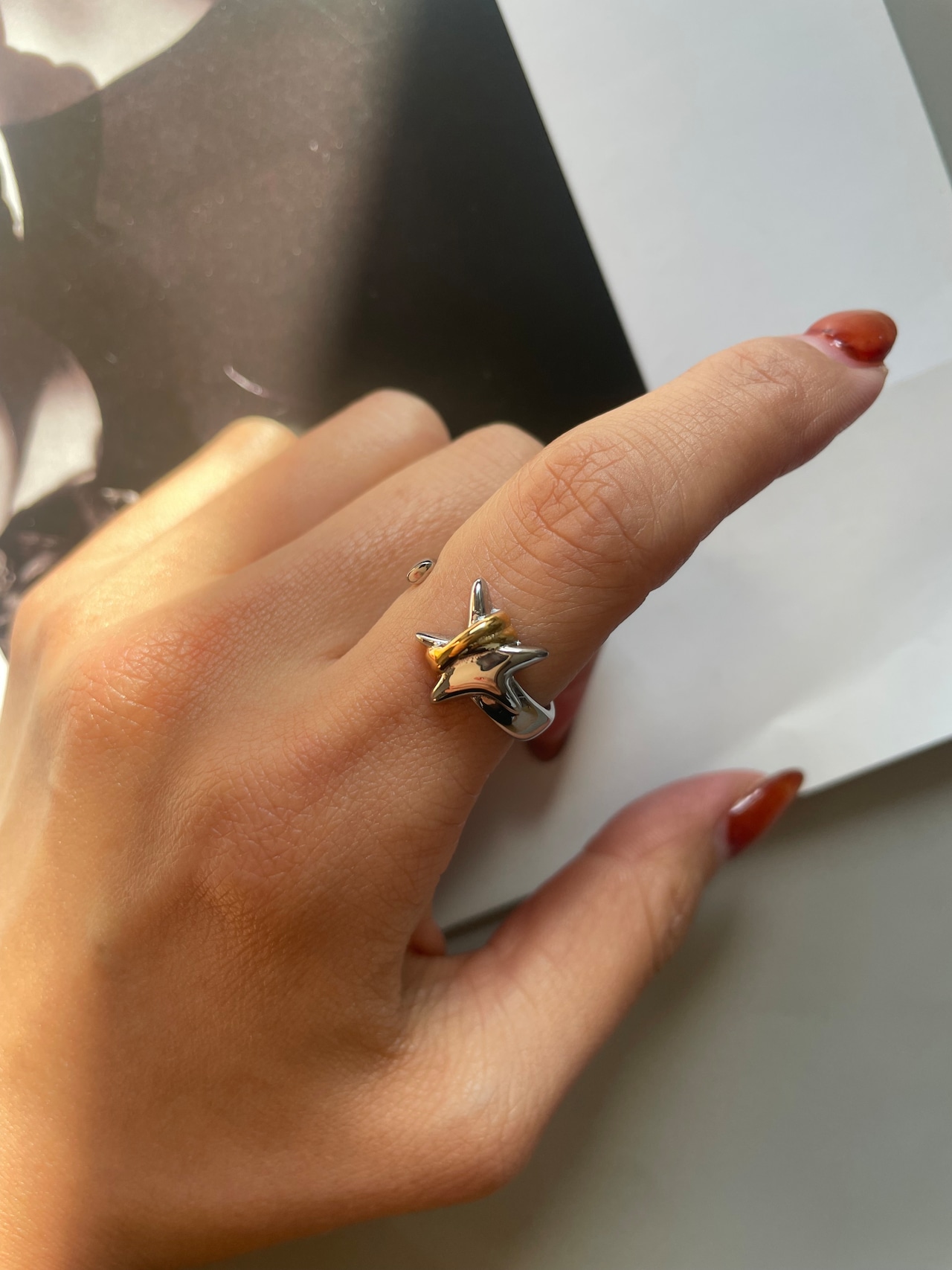 original bi-color star ring