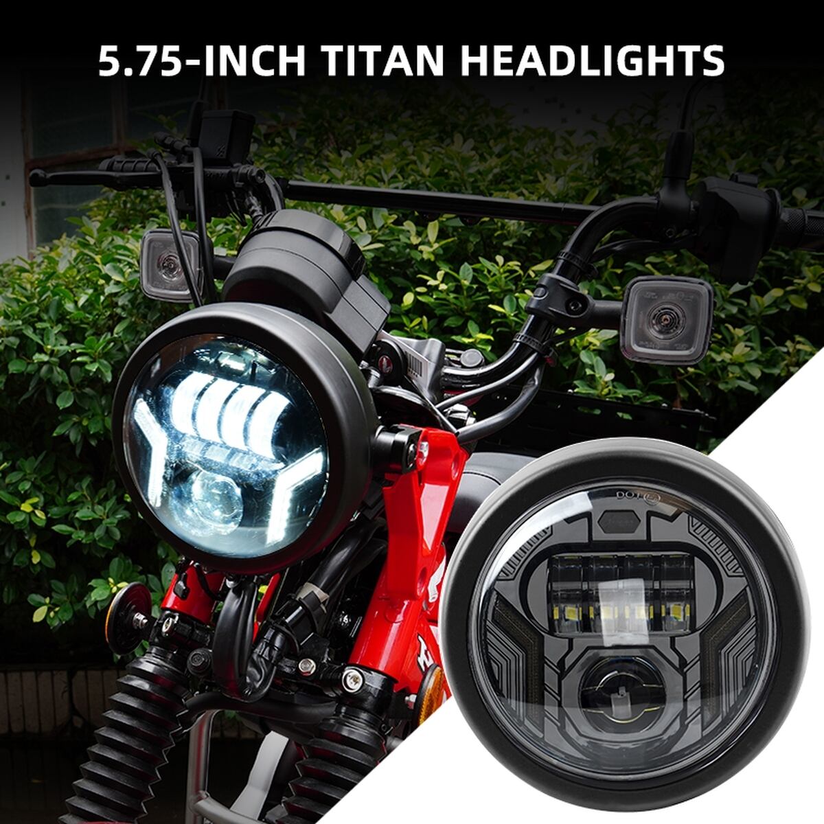 ヘッドライト ホンダ ハンターカブ CT125 JA65 5.75インチ LED デイ