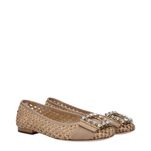 ROGER VIVIER ロジェヴィヴィエ レディース バレエシューズ ラフィア ベージュ