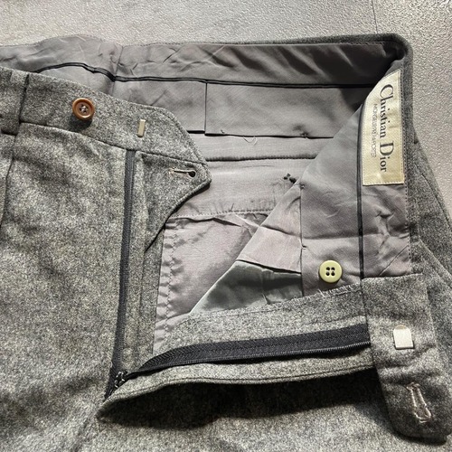 80s Dior Monsieur レーヨン混ウールスラックス 【W30】 詳細写真11