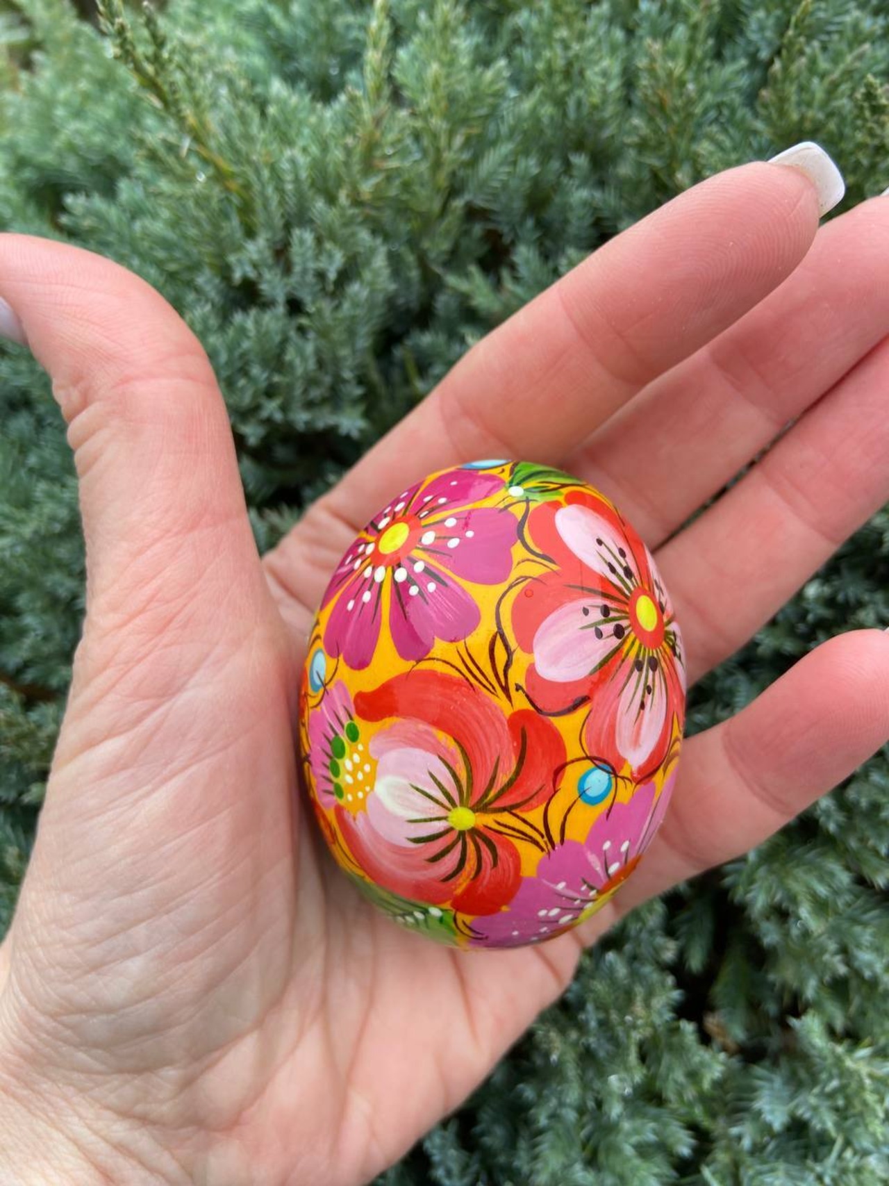 ペトリキウカ塗りのイースター・エッグ 7cm　ホメンコ作 - 4