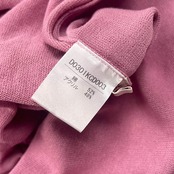 Mademoiselle NON NON マドモアゼルノンノン リボン 前開き 半袖 ニット ワンピース M/ピンク レディース