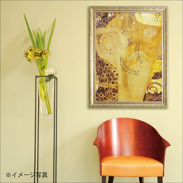 グスタフ クリムト絵画「水蛇1」表面特殊ゲル加工