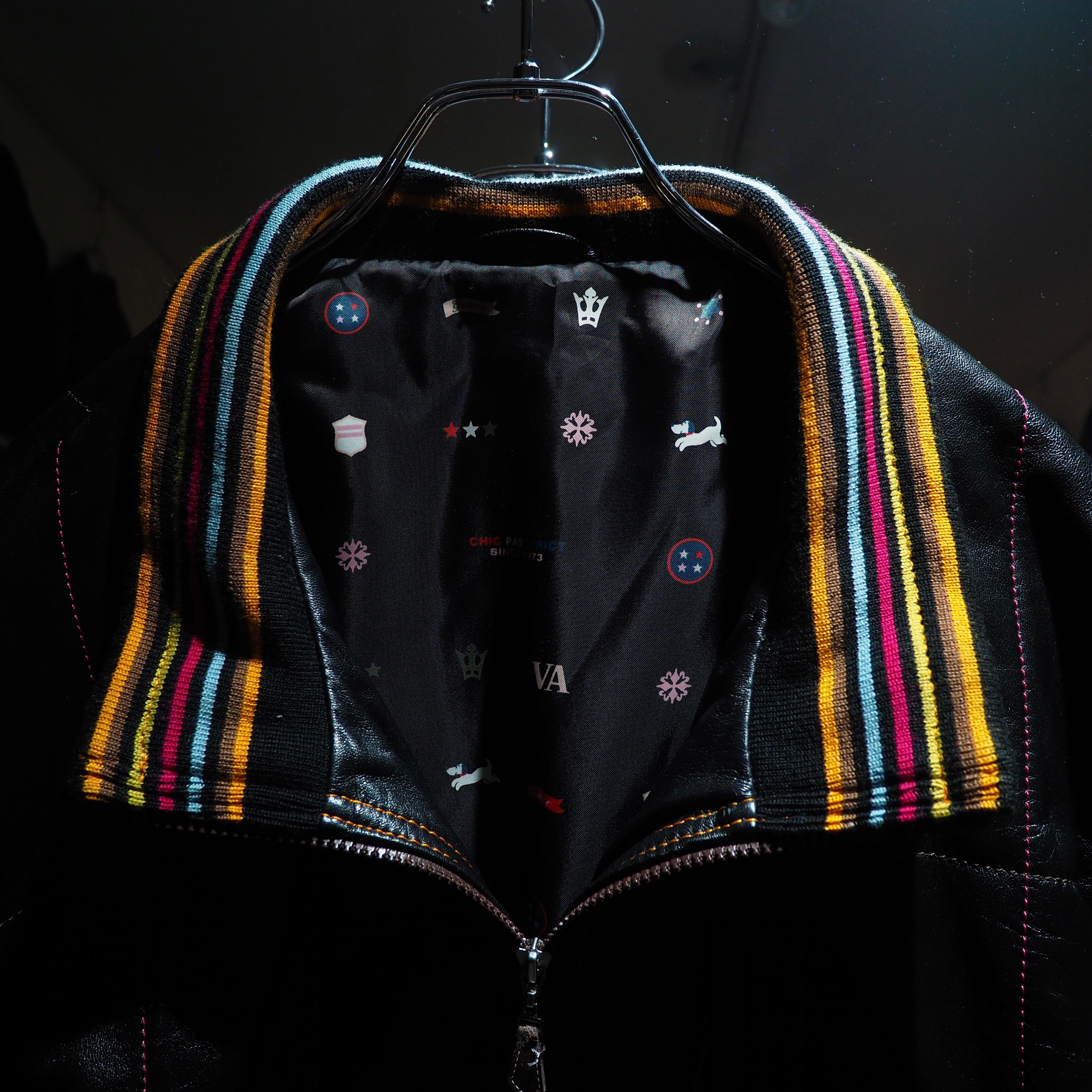 ” 極上 - Special ” Multi color stitch Embossed Sheep leather Hooded jacket