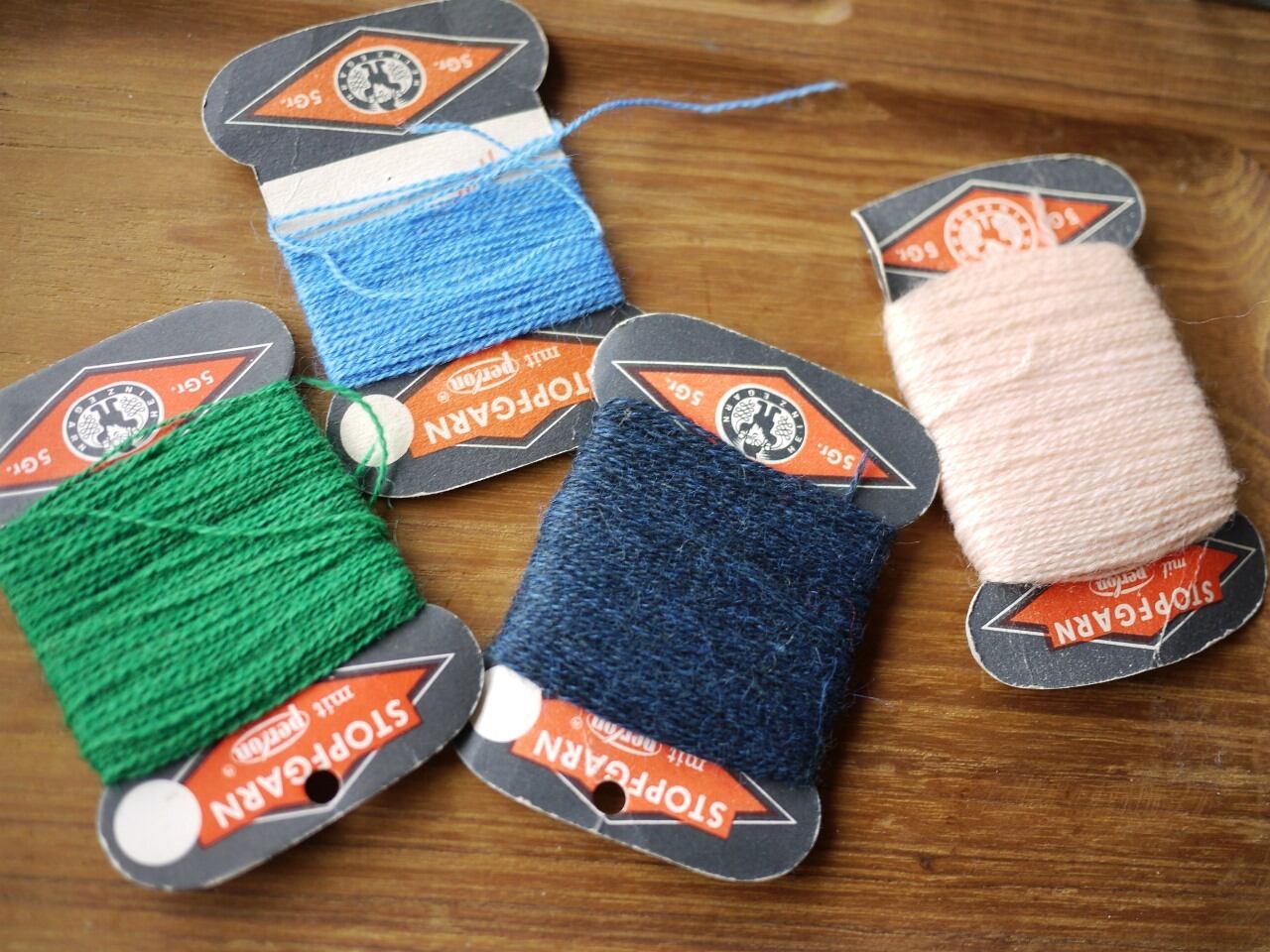 刺繍糸4巻 毛糸刺繍糸 エンブロイダリー糸 ウール刺繍糸 ヴィンテージ刺繍糸c