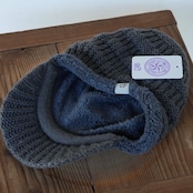 【gifthatオリジナル】モヘアタッチ裏ボアキャスケット