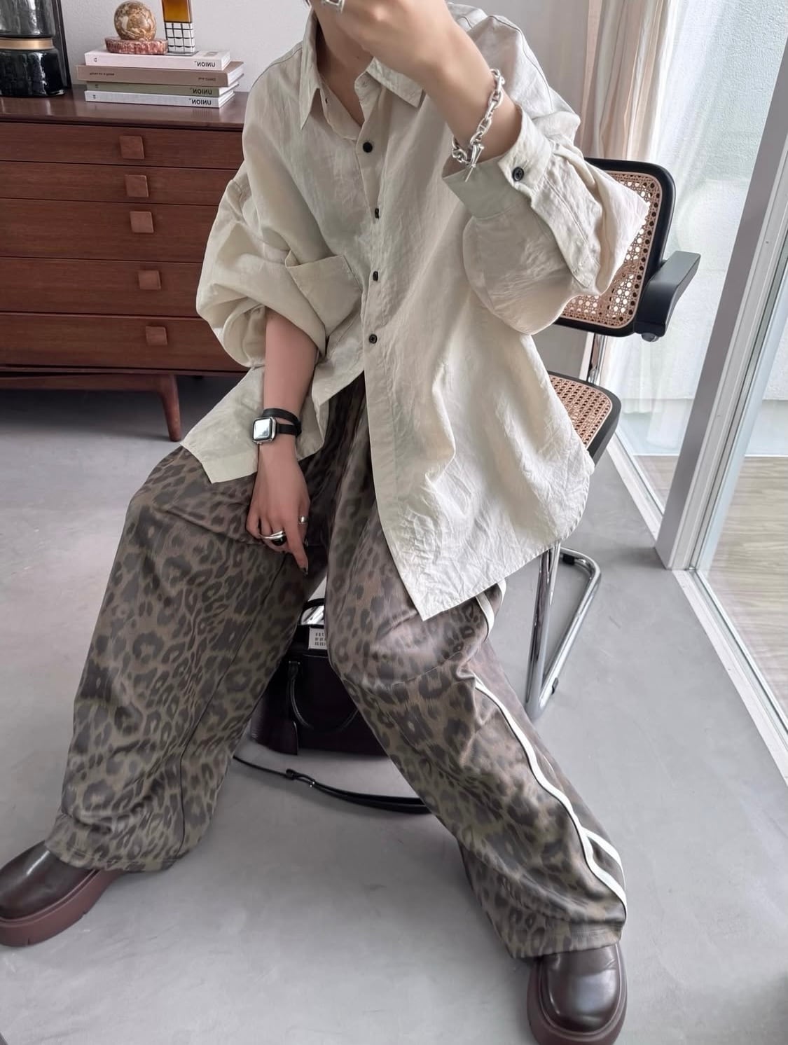 受注予約：5月中旬入荷予定】Leopard Luxe track PT/beige | CFT.