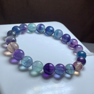 12.透明度高☆美グラデーションフローライト・ブレスレット