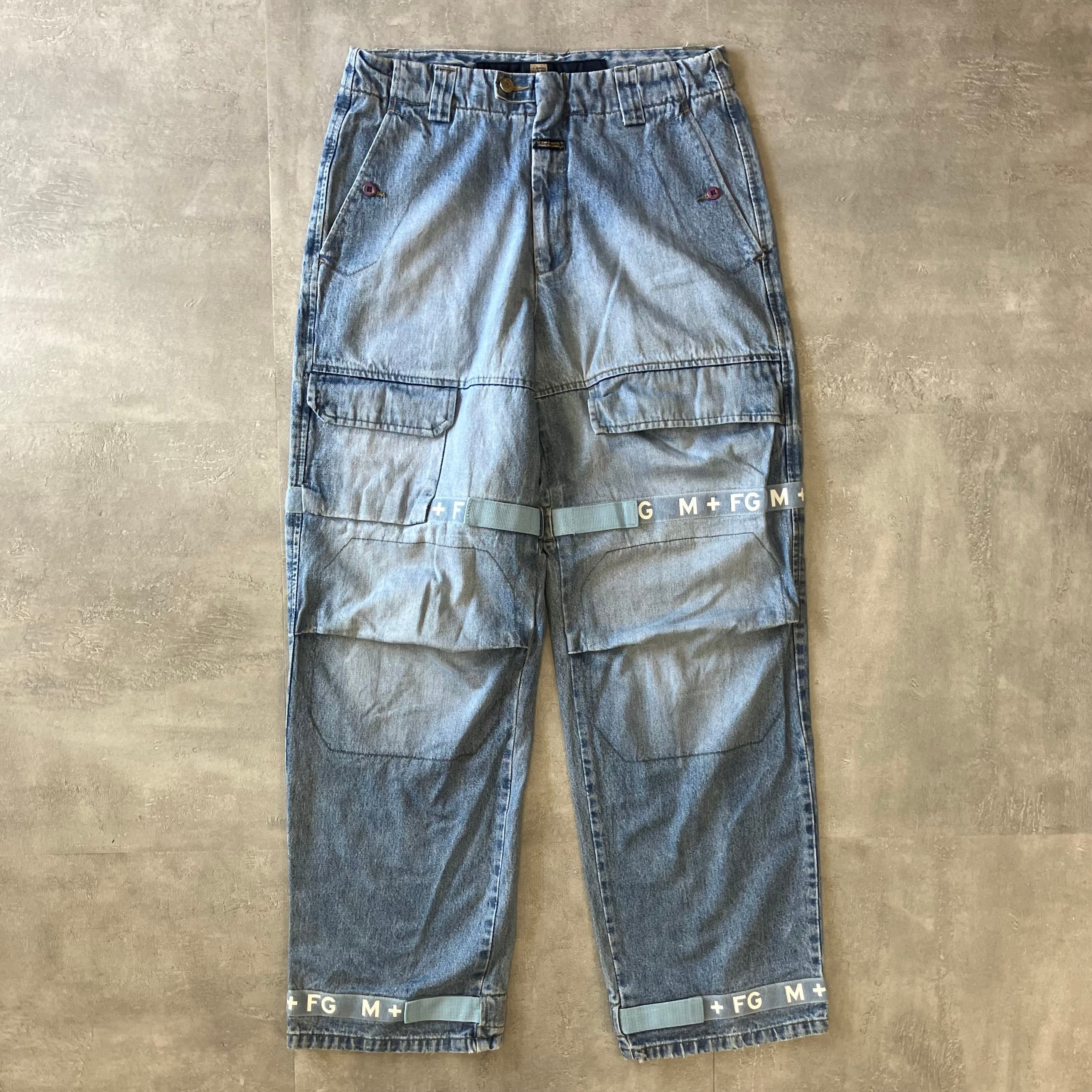 《実寸w33l33》MARITHE + FRANCOIS GIRBAUD シャトルパンツ デニム 34M No.2055