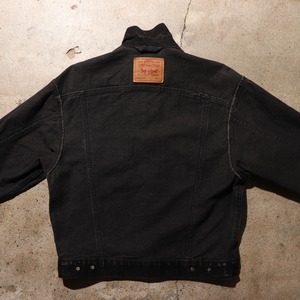 極美品 S 92年 米国製 70507 Levi's ブラックデニムジャケット リーバイス サルファー染め Gジャン トラッカージャケット