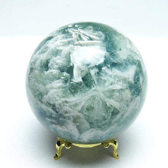 エンジェルフェザー フローライト 丸玉 76mm 一点物   151-7240