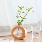 【木製 インテリア 花瓶】試験管 丸 ラウンド 北欧テイスト フラワーアレジメント 一輪挿し ミニマリスト シンプル 水耕栽培 観葉植物