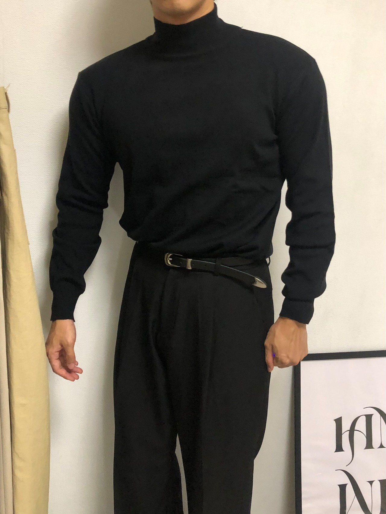 Minimal Ribbed Turtle Neck knit (5color) - 18