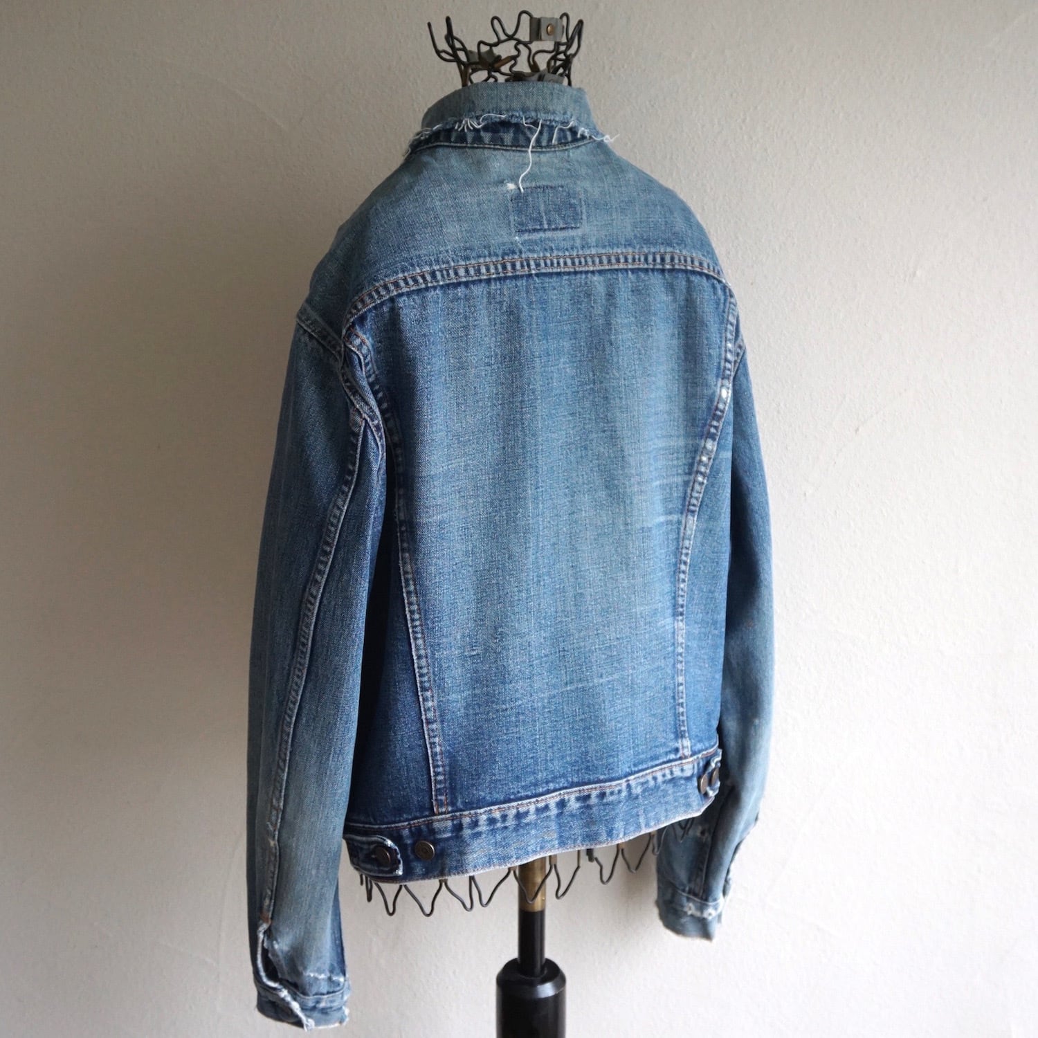 1960’s [LEVI’S] 70505 BIG-E デニムジャケット オレンジバータック インディゴ 表記(44) リーバイス ヴィンテージ