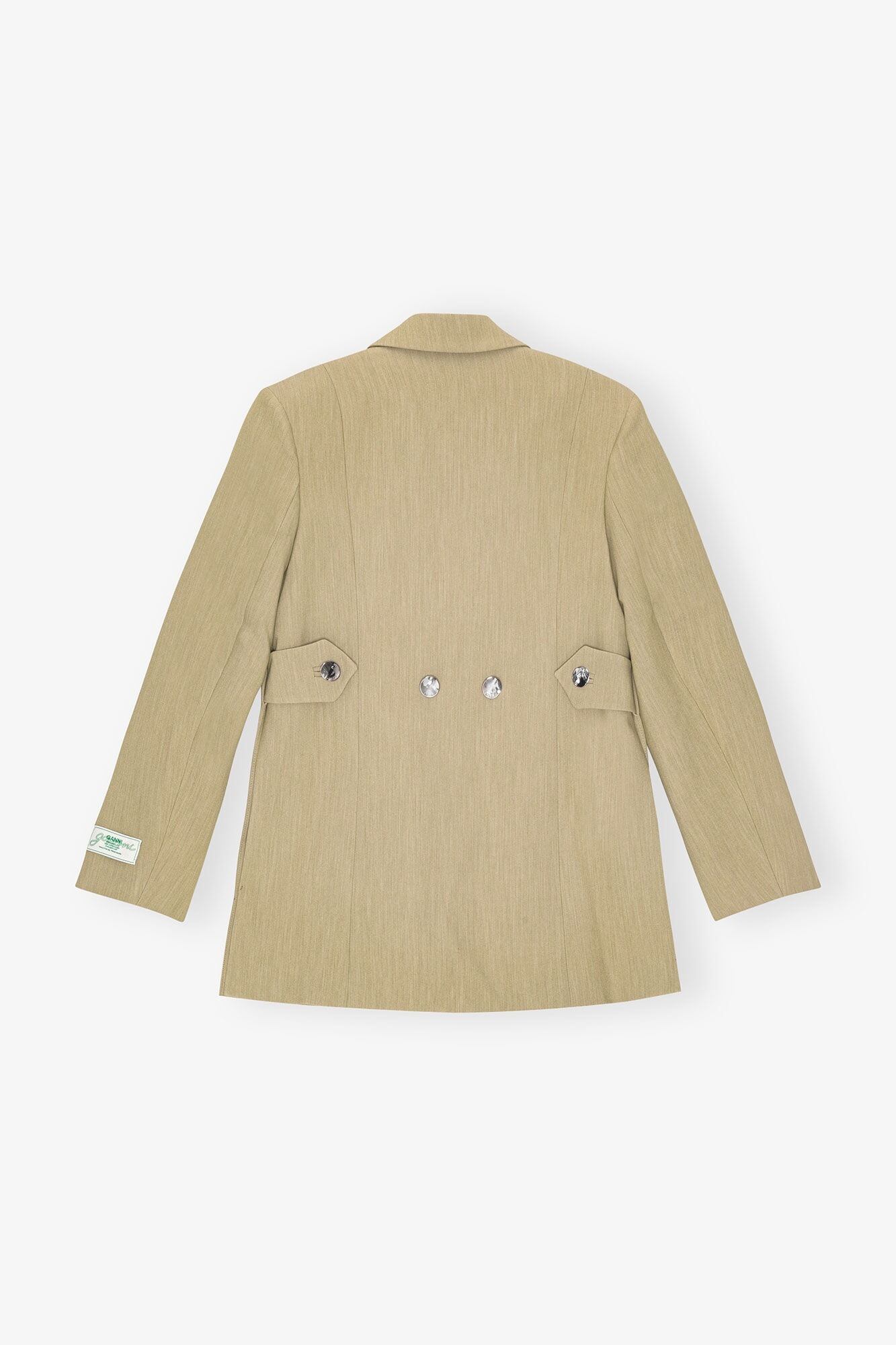 GANNI】Beige Twill Suiting Blazer | idealclasse