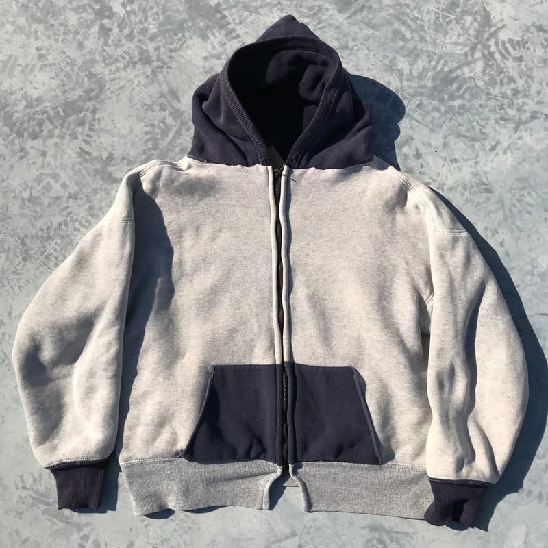 40s 50s ツートン ダブルフェイス スウェット パーカー HOODIE - 通販 ...