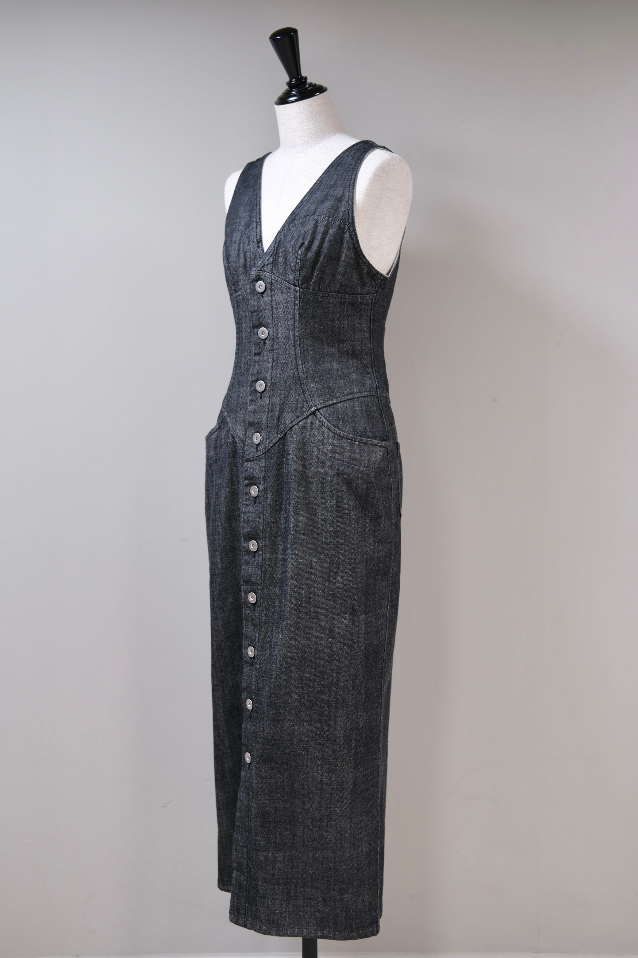 FETICO】Denim sleeveless dress | loop