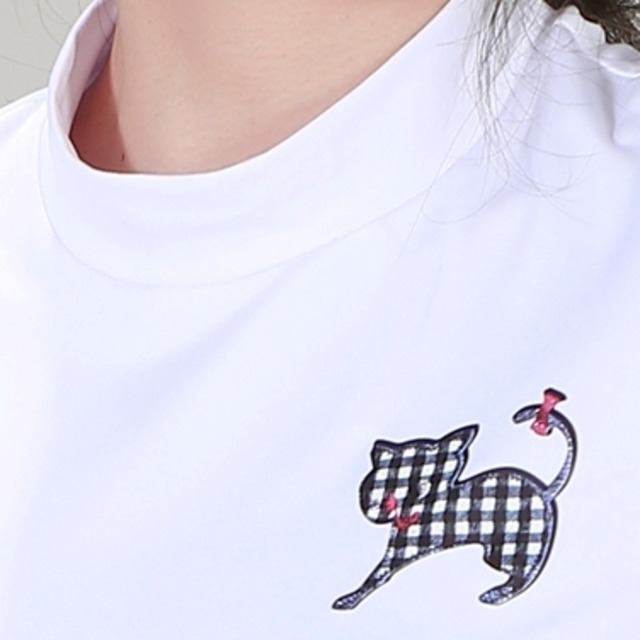 ネコ刺繍　長袖トップス