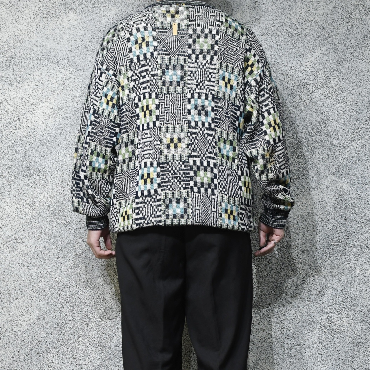 design acryl cotton cardigan