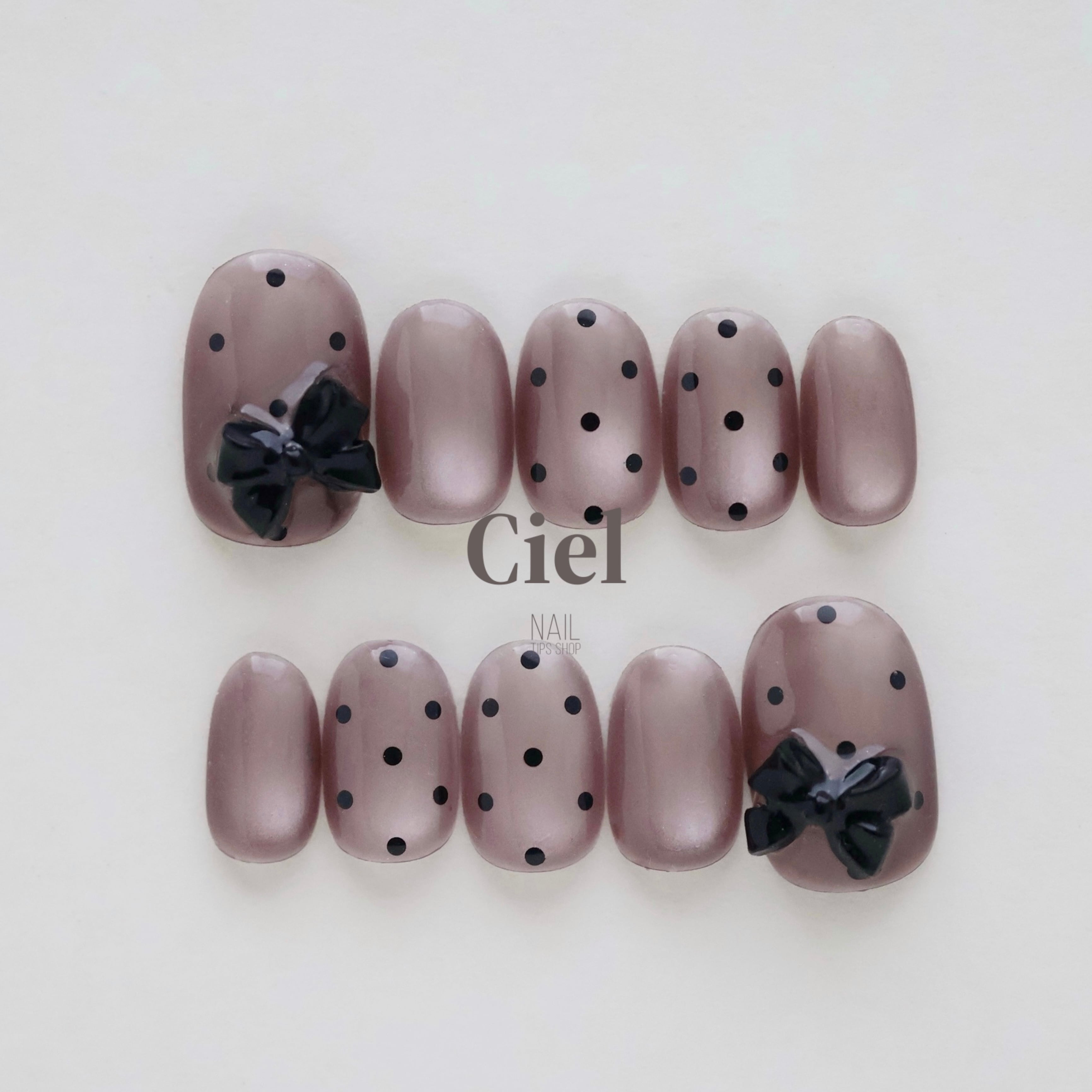 size order】nailtip リボンネイル ドットネイル マグネット ネイル 冬