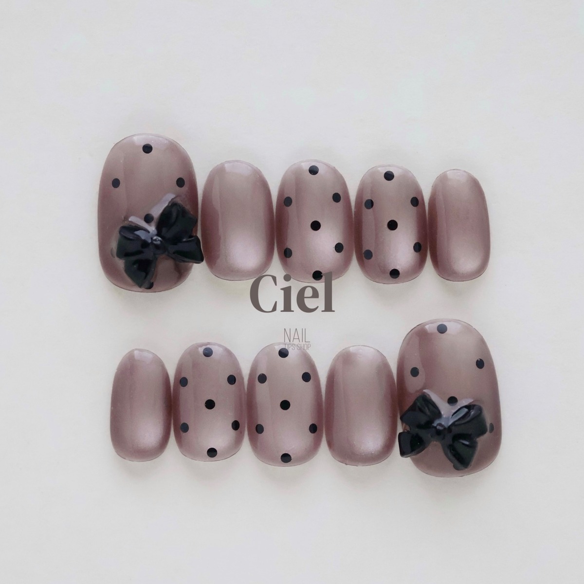 size order】nailtip リボンネイル ドットネイル マグネット ネイル 冬 