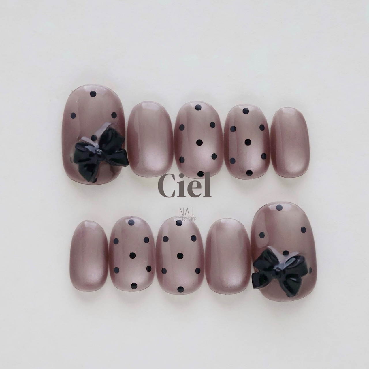 size order】nailtip リボンネイル ドットネイル マグネット ネイル 冬 