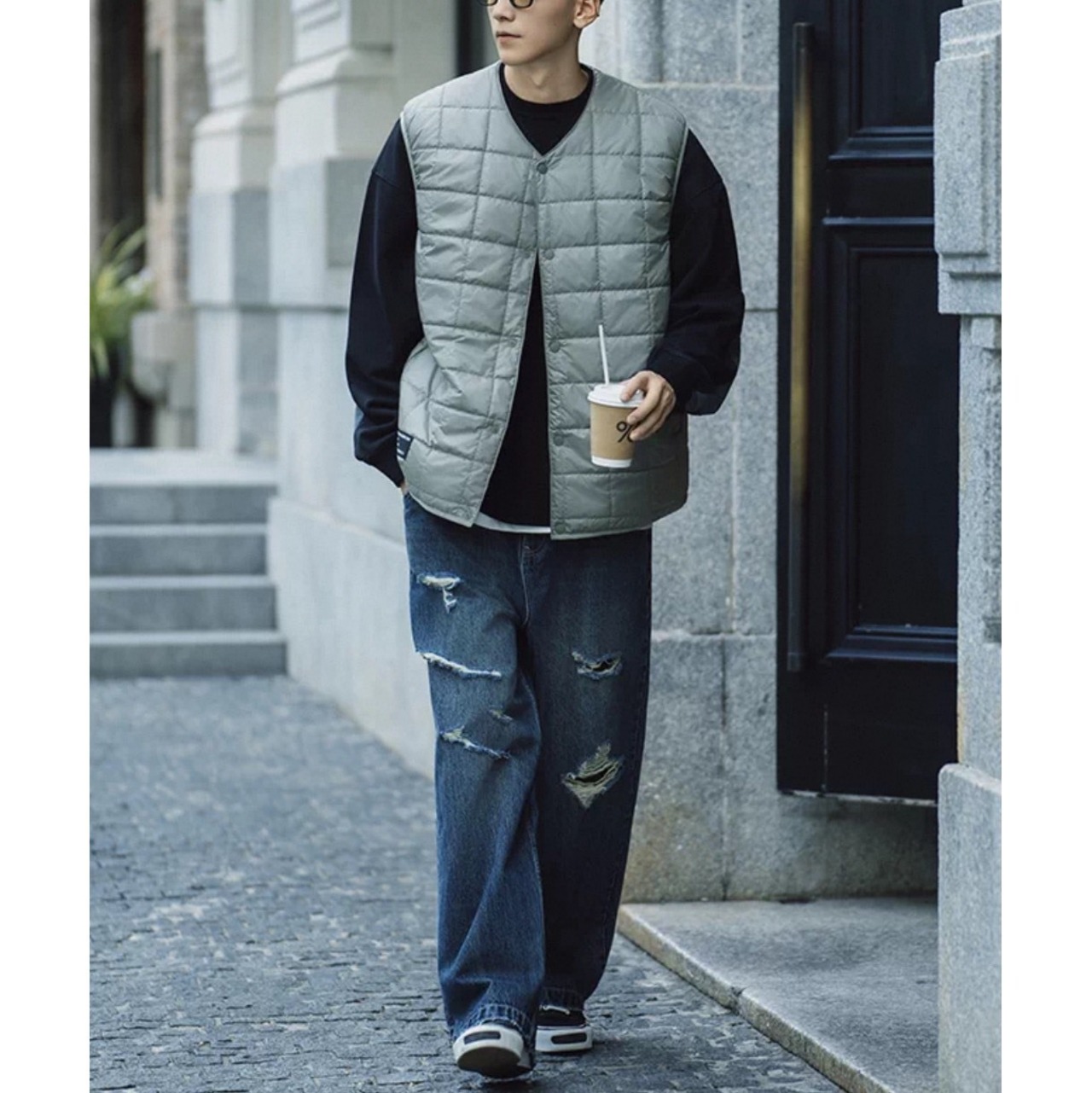 Quilted snap button vest 1533 - 6