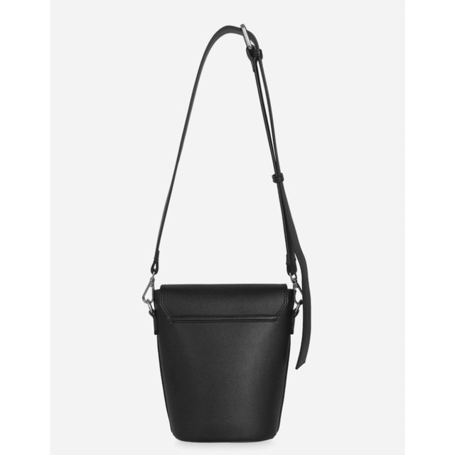 Black adjustable buckle bucket bag C1360