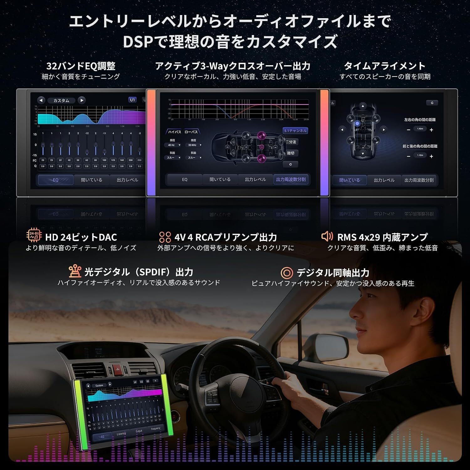 V10G225OC 12.5インチ フレームライト付き QLEDディスプレイオーディオ