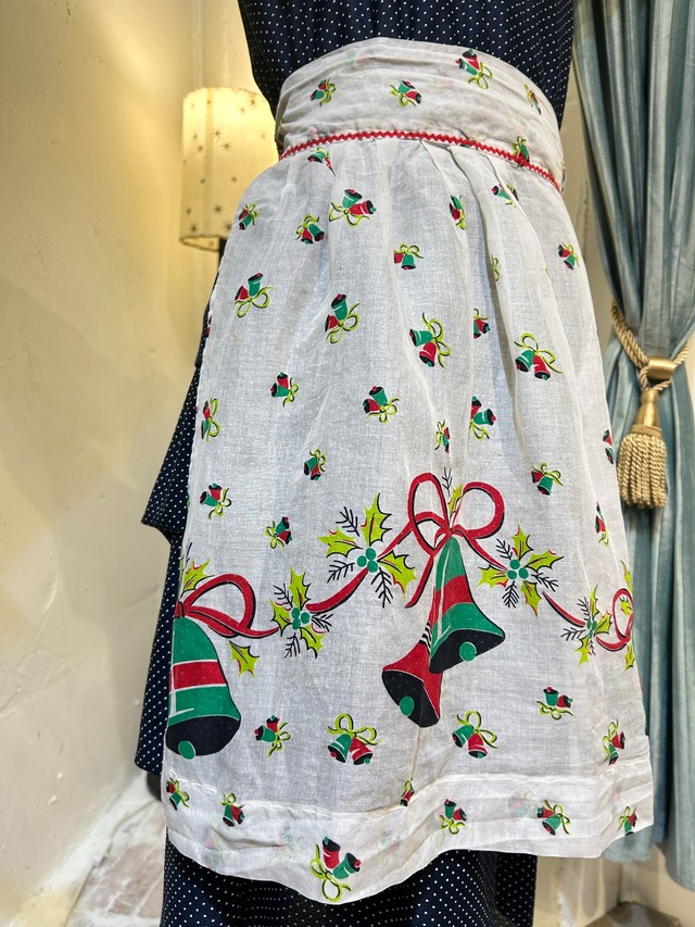 Vintage bell motif Christmas apron