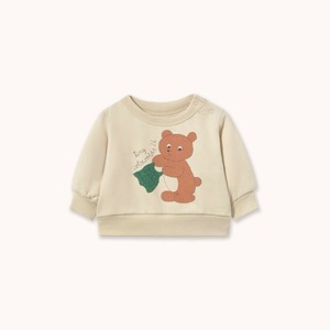 送料無料 tinycottons/BEAR GRAPHIC BABY SWEATSHIRT - sandstone