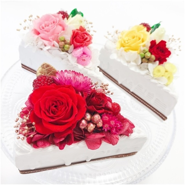 Ohanomachi 本物みたいなショートケーキアレンジ プリザーブドフラワー アレンジメント 誕生日 結婚祝い 各種記念日 母の日 Preciouspreserved プレシャスプリザーブド