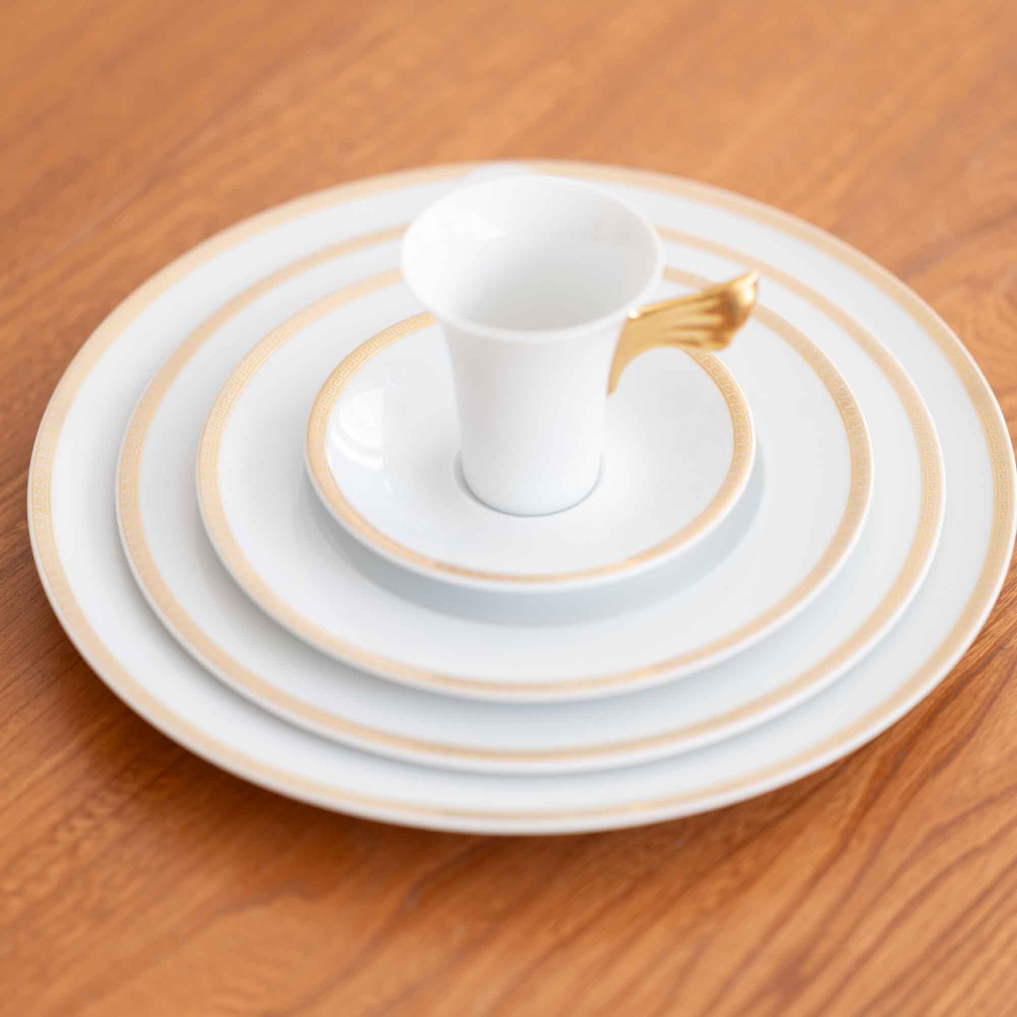 VERSACE　ヴェルサーチ デザイン　ドイツ Rosenthal（ローゼンタール）製　メデューサシリーズ　27センチ　22.5センチ　18.3センチ　12.2センチ　高さ　7.5センチ