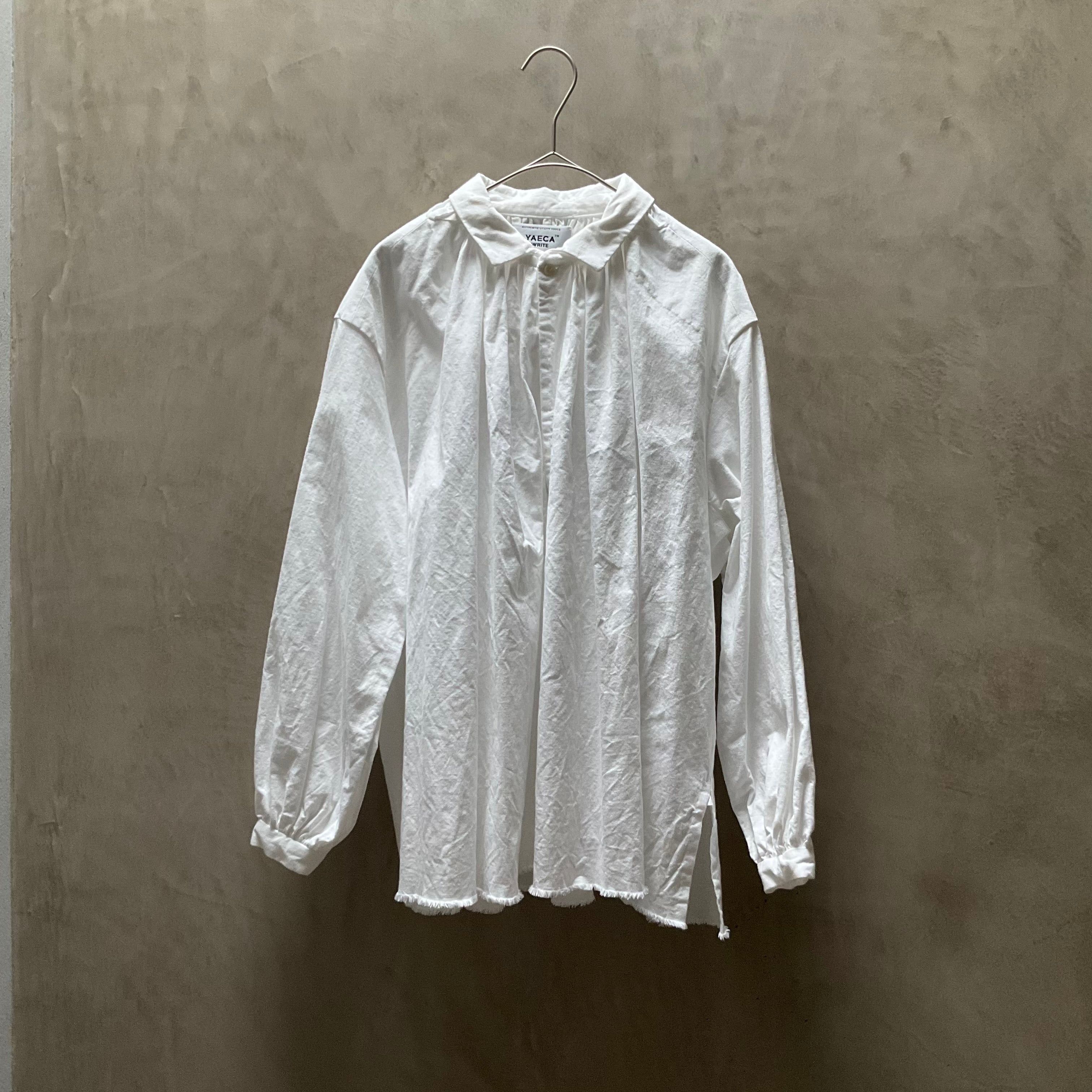 YAECA / ヤエカ WRITE ギャザーブラウス gather blouse white YAECA / ヤエカ WRITE ギャザーブラウス gather blouse white