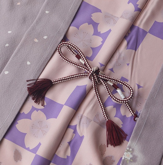 【羽織紐】二色手組み　撚り房　羽織紐　No.241106④